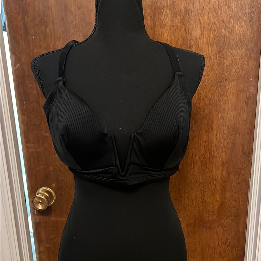 Shade & Shore Black Bikini Top Swimwear Collection